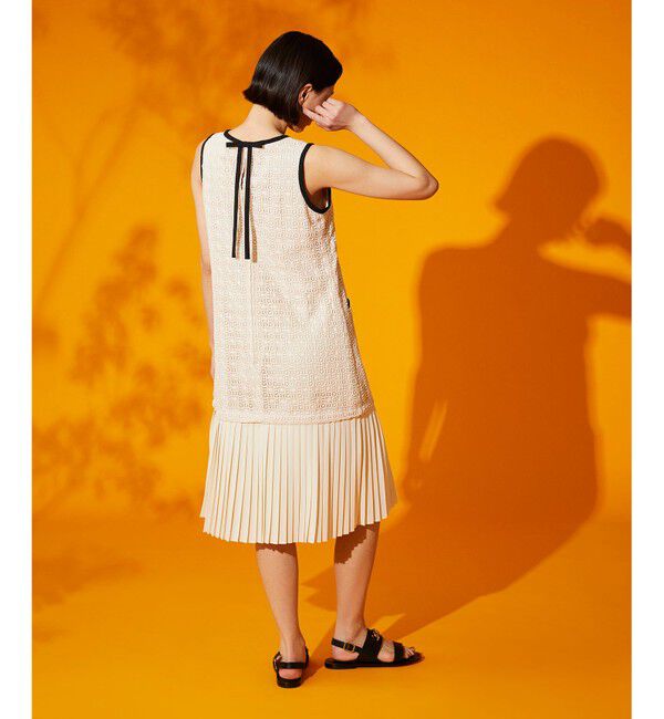 Grace Class「プリーツ切替ケミカルドレス」|ドレス|