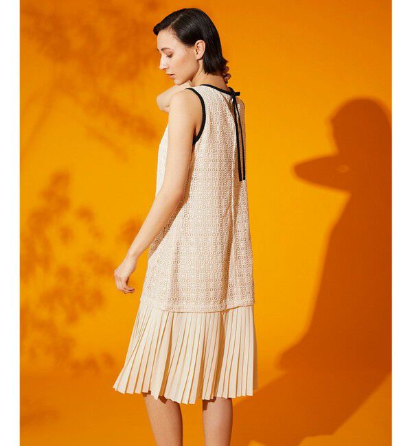 Grace Class「プリーツ切替ケミカルドレス」|ドレス|