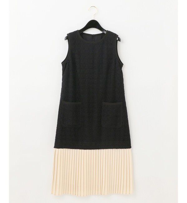 Grace Class「プリーツ切替ケミカルドレス」|ドレス|