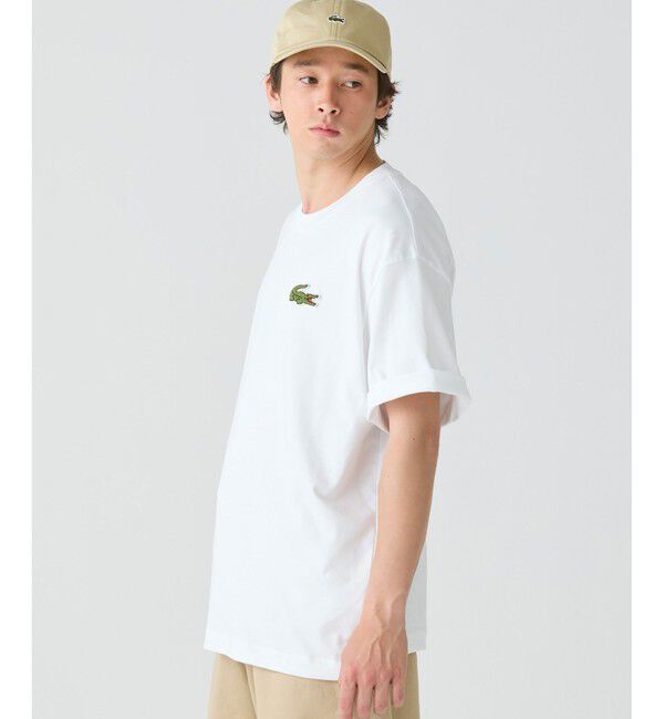 LACOSTE「シェニールワニロゴ オーバーサイズ半袖Tシャツ / ルーズフィットT」|Tシャツ・カットソー|