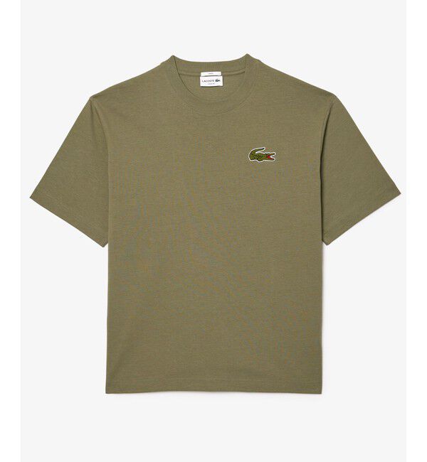 LACOSTE「シェニールワニロゴ オーバーサイズ半袖Tシャツ / ルーズフィットT」|Tシャツ・カットソー|