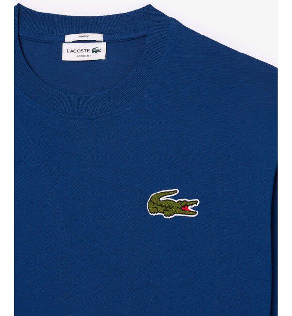 LACOSTE「シェニールワニロゴ オーバーサイズ半袖Tシャツ / ルーズフィットT」|Tシャツ・カットソー|