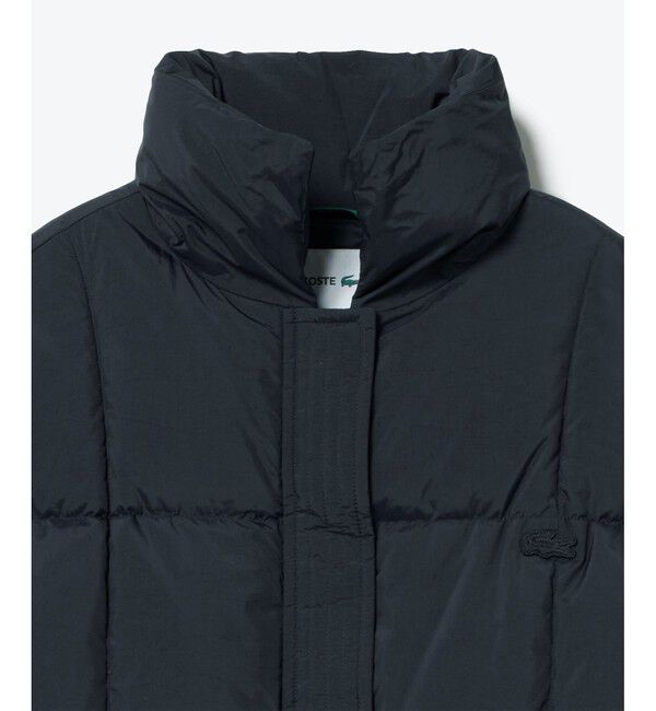 LACOSTE「パウダータッチ ダブルジップ ナイロンスタンドカラーダウンコート」|ダウン|