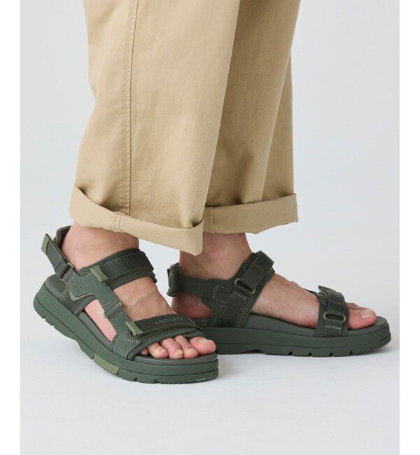 LACOSTE「メンズ SURUGA PREMIUM 125 1 CMA」|サンダル|モスグリーン