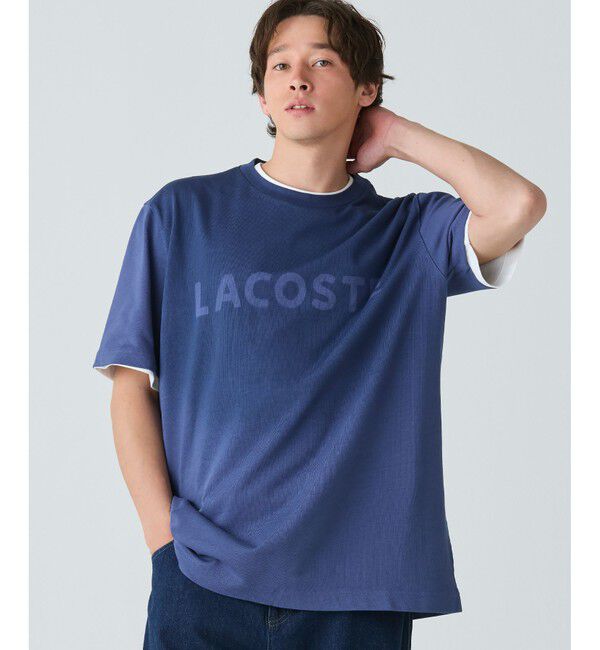 LACOSTE「グラデーション ステンシルブランドネームロゴTシャツ」|Tシャツ・カットソー|