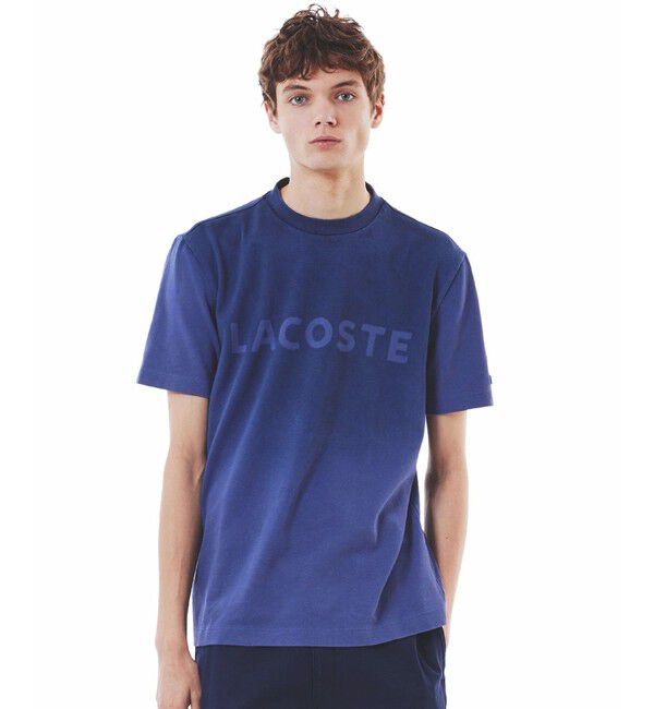 LACOSTE「グラデーション ステンシルブランドネームロゴTシャツ」|Tシャツ・カットソー|