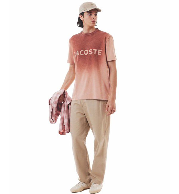 LACOSTE「グラデーション ステンシルブランドネームロゴTシャツ」|Tシャツ・カットソー|