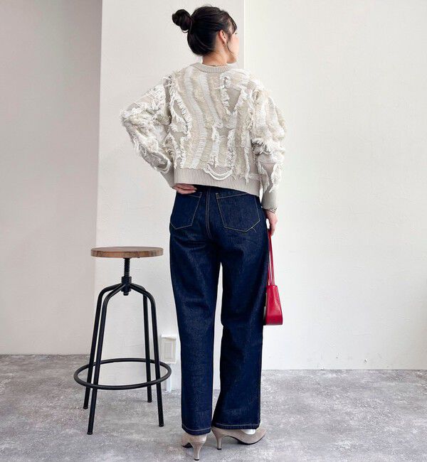 fredy emue「カットフリンジジャガード2WAY カーディガン」|ニット・セーター|