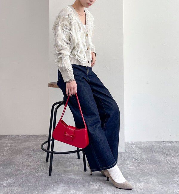 fredy emue「カットフリンジジャガード2WAY カーディガン」|ニット・セーター|