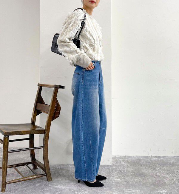 fredy emue「カットフリンジジャガード2WAY カーディガン」|ニット・セーター|