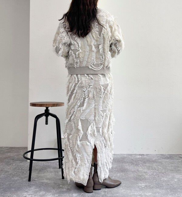 fredy emue「カットフリンジジャガード2WAY カーディガン」|ニット・セーター|