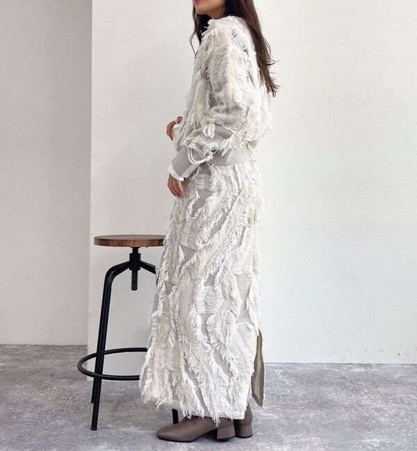 fredy emue「カットフリンジジャガード2WAY カーディガン」|ニット・セーター|