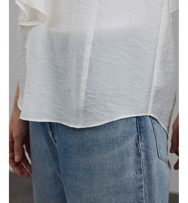 SALON adam et rope'「シルクブレンドラッフルカラーブラウス」|シャツ・ブラウス|