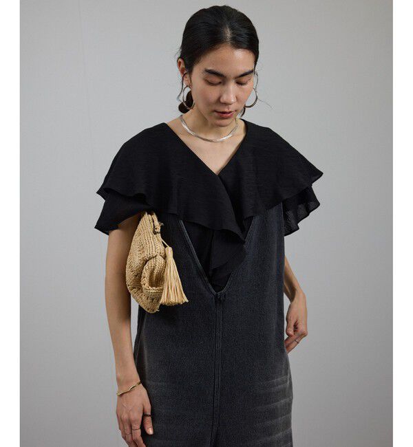 SALON adam et rope'「シルクブレンドラッフルカラーブラウス」|シャツ・ブラウス|