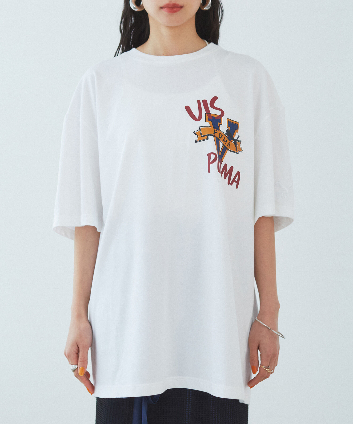 VIS「【PUMA】VIS別注 オリジナルロゴオーバーサイズTシャツ」|Tシャツ・カットソー|