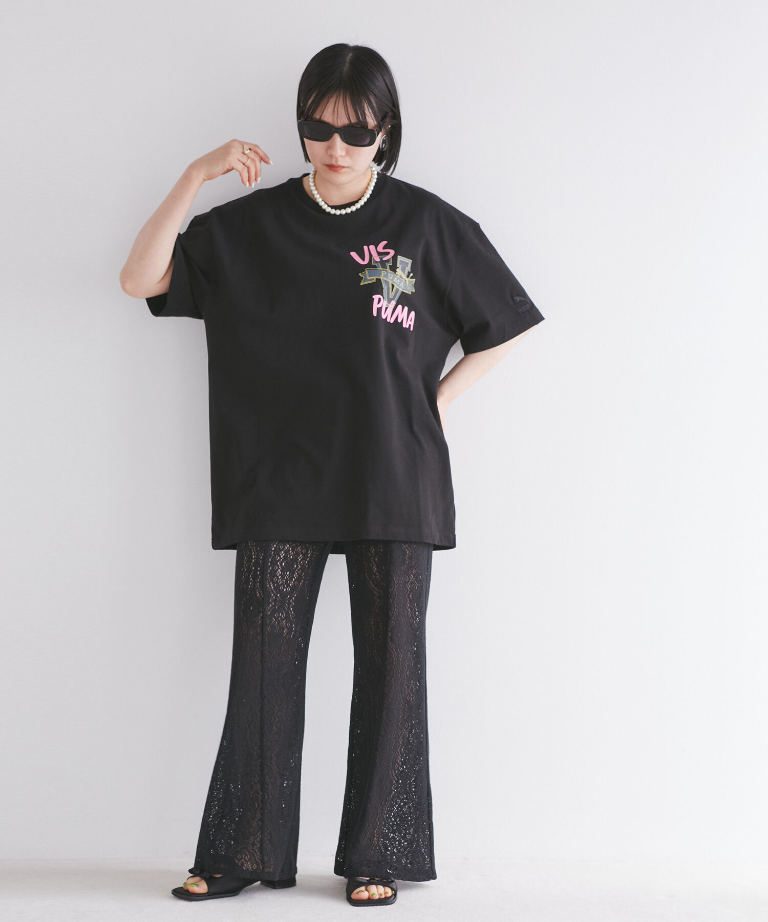 VIS「【PUMA】VIS別注 オリジナルロゴオーバーサイズTシャツ」|Tシャツ・カットソー|