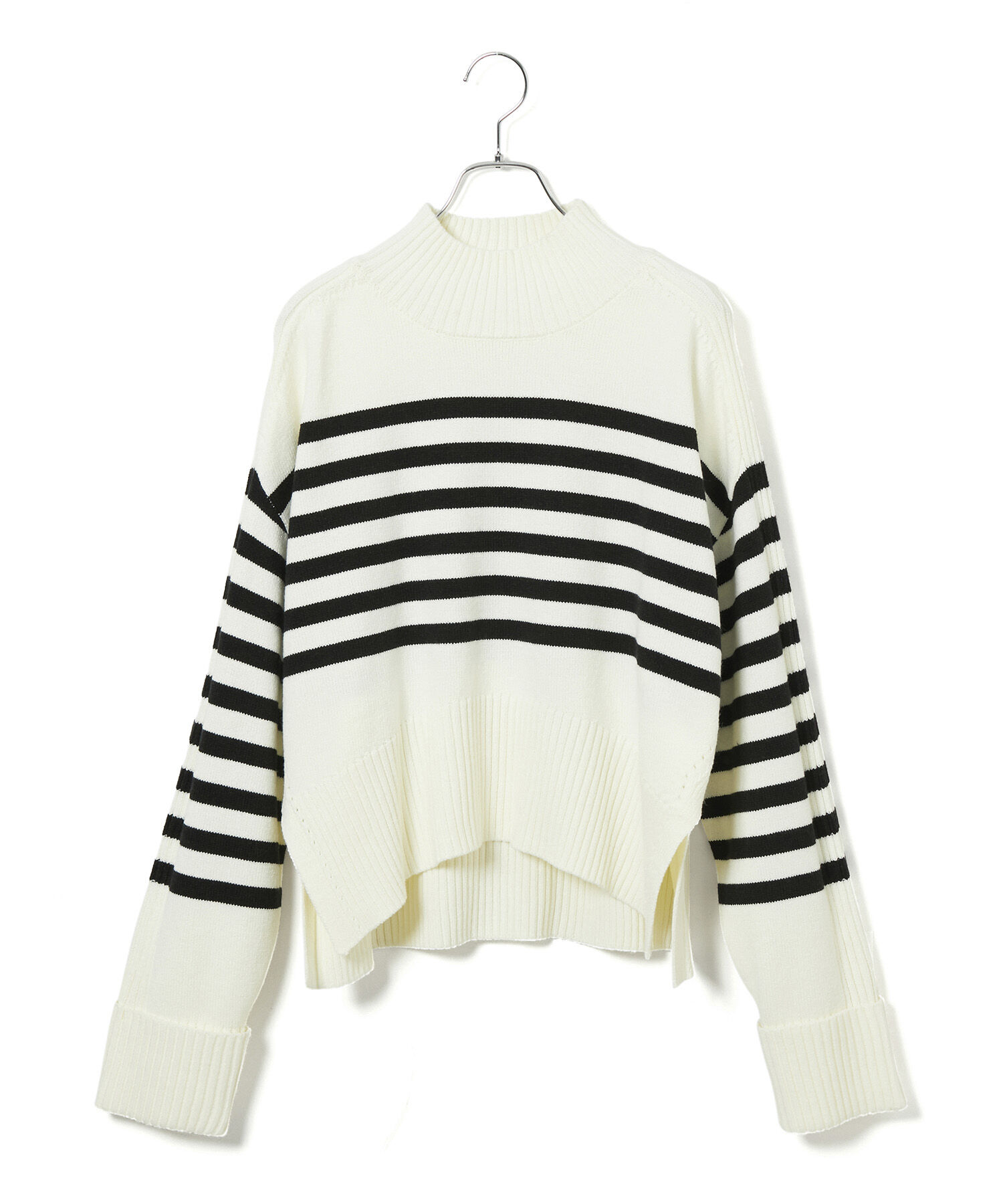 VIS「【アンチピリング/洗える】サイドスリットニットプルオーバー【WEB限定カラー】」|ニット・セーター|