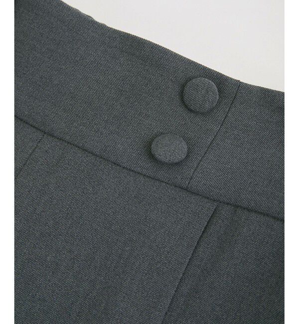 VIS「【美warm】ストレッチ釦付きワイドパンツ/スラックス【アンチピリング/防シワ/洗える】」|チノ|