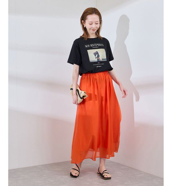 Rope&rsquo;Picnic「エアリーシアーギャザーロングスカート」|スカート|