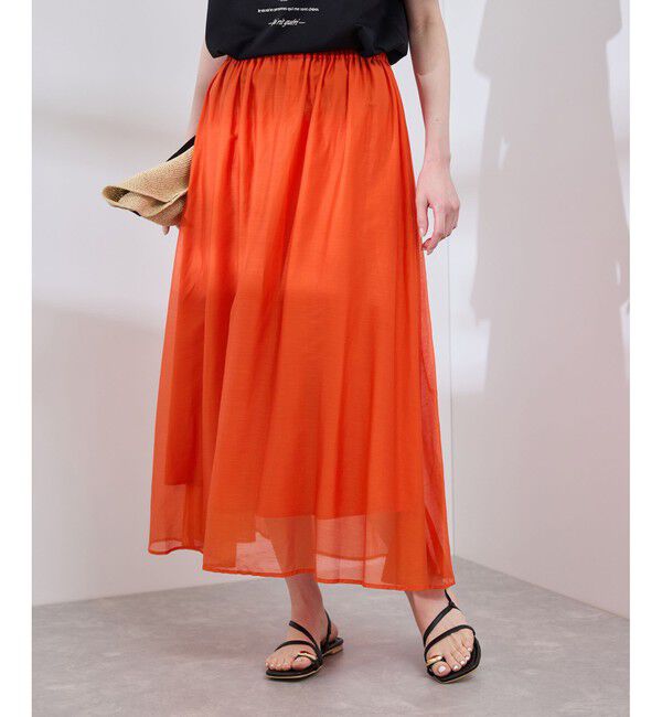 Rope&rsquo;Picnic「エアリーシアーギャザーロングスカート」|スカート|