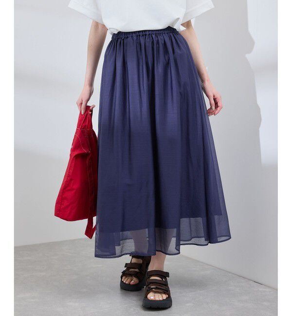 Rope&rsquo;Picnic「エアリーシアーギャザーロングスカート」|スカート|