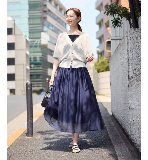 Rope&rsquo;Picnic「エアリーシアーギャザーロングスカート」|スカート|