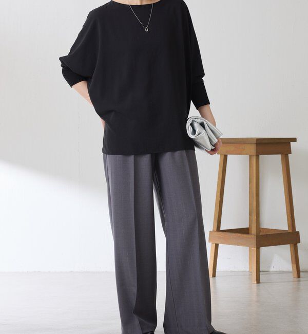  「ジャージ袖リブブラウス」|シャツ・ブラウス|