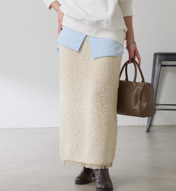  「ツイードライクニットスカート」|スカート|