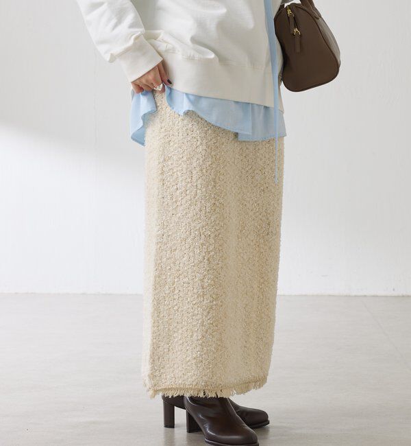  「ツイードライクニットスカート」|スカート|