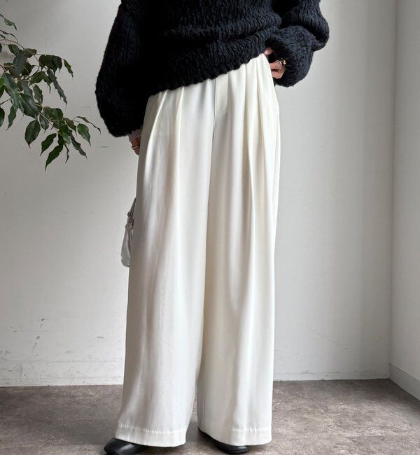  「【累計販売数3万枚突破/22色４サイズ展開！】タックワイドパンツ」|チノ|