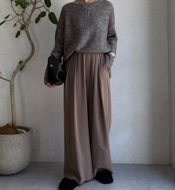  「【累計販売数3万枚突破/22色４サイズ展開！】タックワイドパンツ」|チノ|