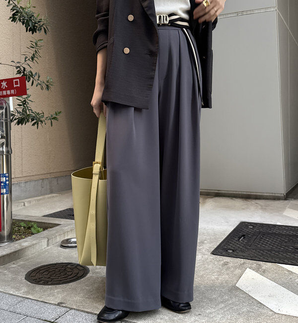  「【累計販売数3万枚突破/22色４サイズ展開！】タックワイドパンツ」|チノ|