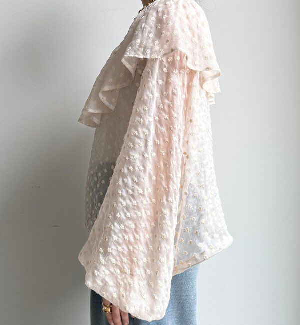  「フラワー刺繍フリルブラウス」|シャツ・ブラウス|