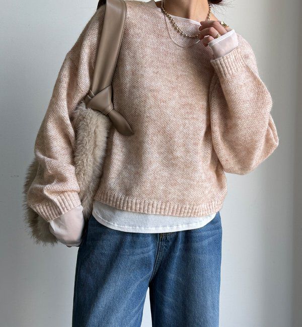  「モヘヤメランジプルオーバー」|ニット・セーター|