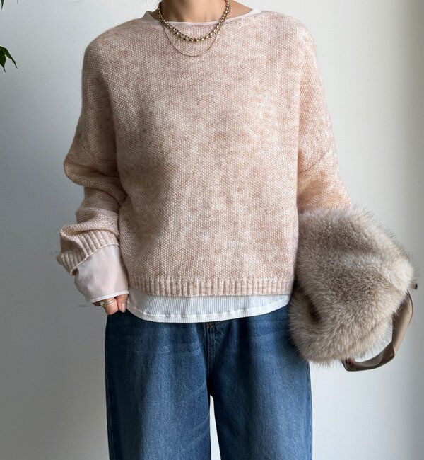  「モヘヤメランジプルオーバー」|ニット・セーター|