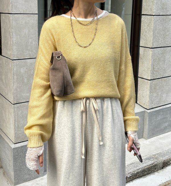  「モヘヤメランジプルオーバー」|ニット・セーター|