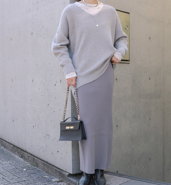  「予約【新色追加/マイナス3kg/レビュー高評価☆】リブタイトスカート」|スカート|