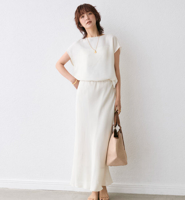  「【セットアップ対応可】メッシュバイアススカート」|スカート|