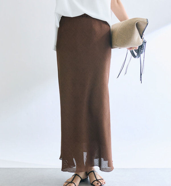  「【セットアップ対応可】メッシュバイアススカート」|スカート|