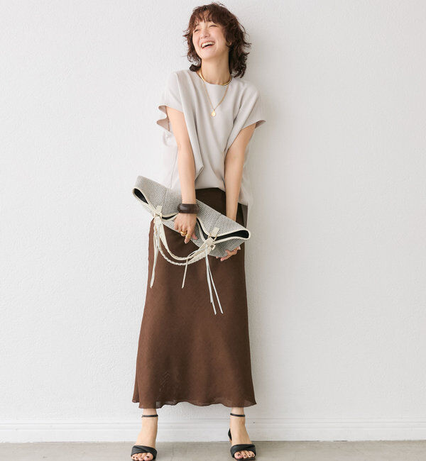  「【セットアップ対応可】メッシュバイアススカート」|スカート|