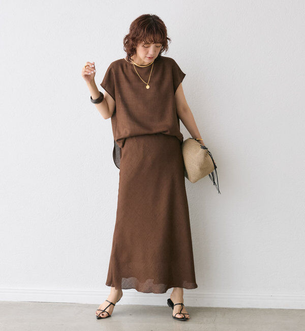  「【セットアップ対応可】メッシュバイアススカート」|スカート|