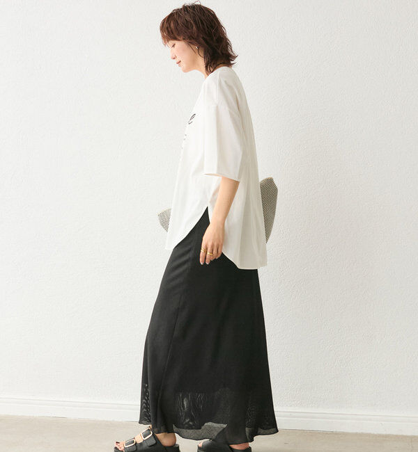  「【セットアップ対応可】メッシュバイアススカート」|スカート|