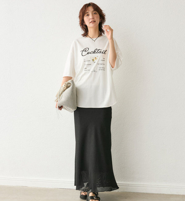  「【セットアップ対応可】メッシュバイアススカート」|スカート|