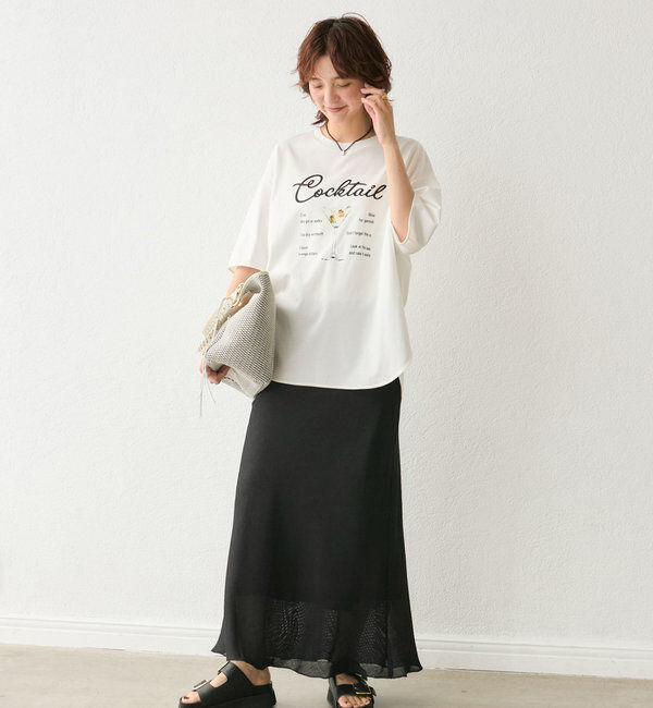  「【セットアップ対応可】メッシュバイアススカート」|スカート|