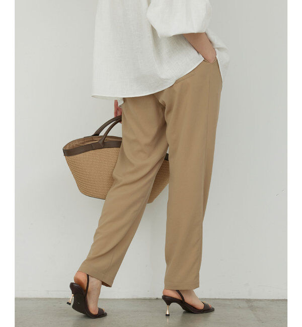  「【-3kg見えパンツ】【リニューアル！】ジャージーテーパードパンツ」|チノ|