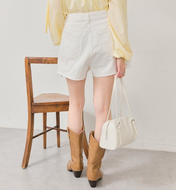  「レースポケットショートパンツ」|デニム|