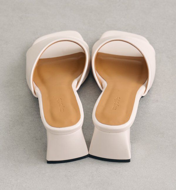  「スクエアトゥヒールサンダル」|サンダル|