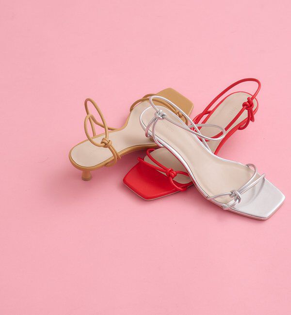  「クロスストラップヒールサンダル」|サンダル|