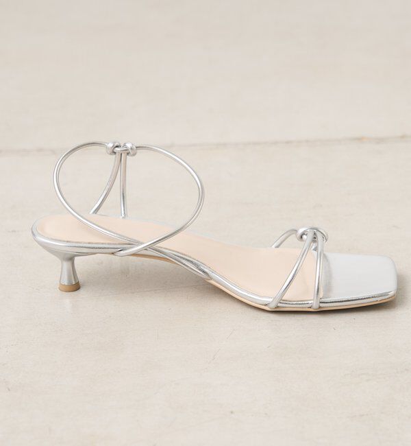  「クロスストラップヒールサンダル」|サンダル|