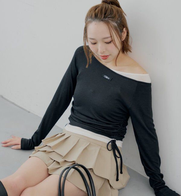  「ワンショルレイヤードTシャツ」|Tシャツ・カットソー|